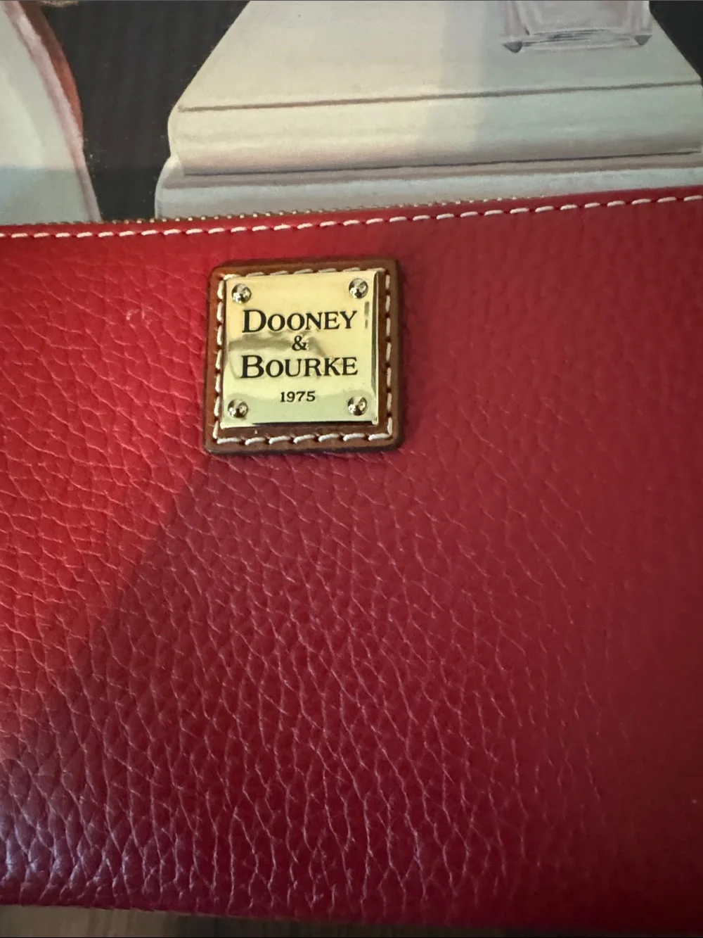 Dooney & Bourke Red Zip Around Wristlet Wallet